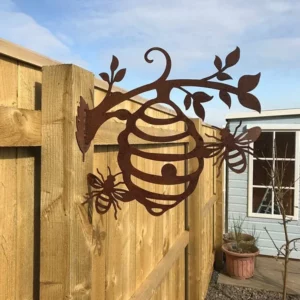 Décoration de jardin en métal d'abeille, décoration de jardin créative