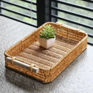 Plateau en rotin, lavable