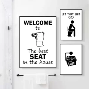Affiches humoristiques de message pour toilettes