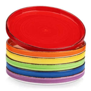 Assiettes à dessert multicolore de 6 ou 12 pièces