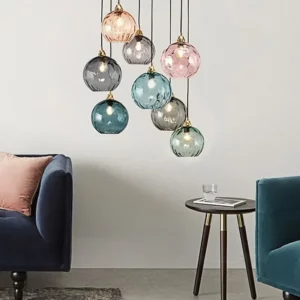 Suspension design en verre teinté