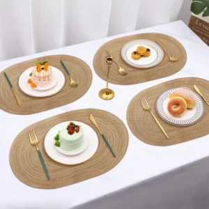 Lot de 4 sets de table lavables et résistants à la chaleur