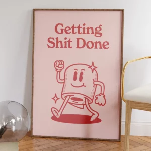 Affiche de toilette au signe humoristique
