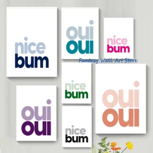 Affiche Oui Oui ! et Nice Bum ! pour la décoration de vos toilettes