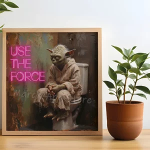 Affiche de salle de bain Disney Yoda