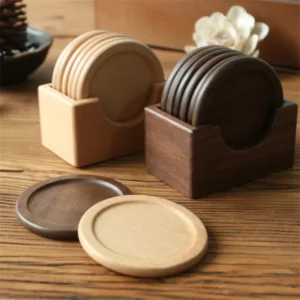 Lot de 6 dessous de verre en bois