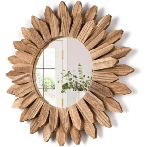 Miroir décoratif en bois style bohème