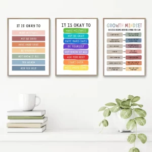 Affiche d'affirmation positive pour enfants, citations de confiance en soi