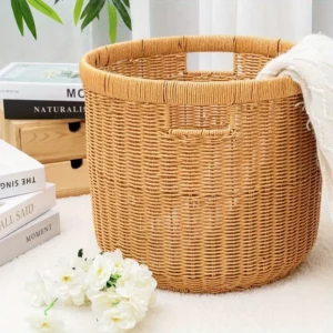 Panier à linge en rotin